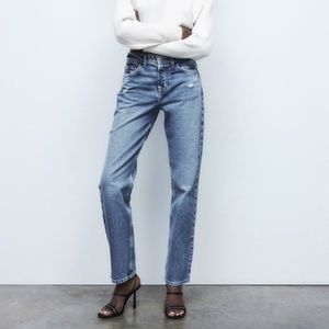 Zara jeans Z1975 Mid Rise Straight Long Length Jeans